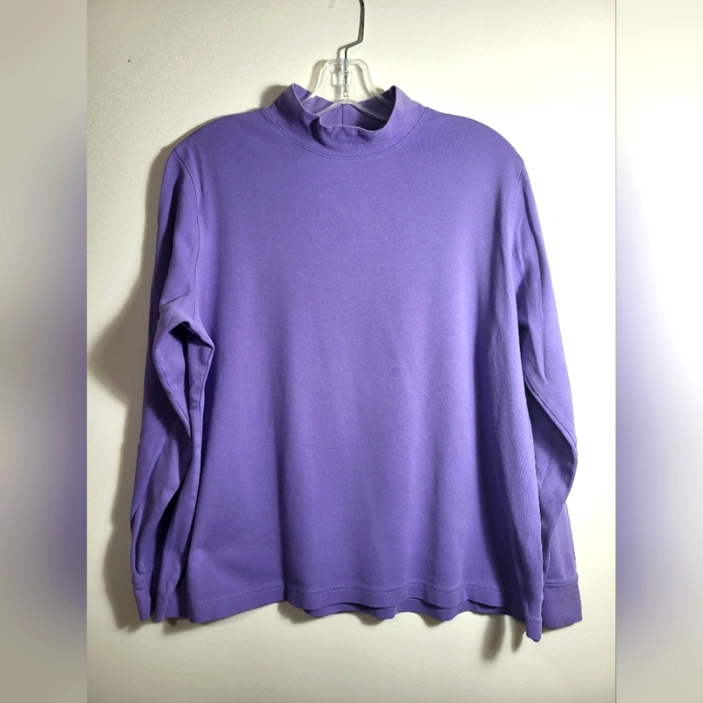 Lands End Purple Top women's L #2550